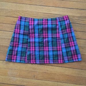 Plaid mini skirt